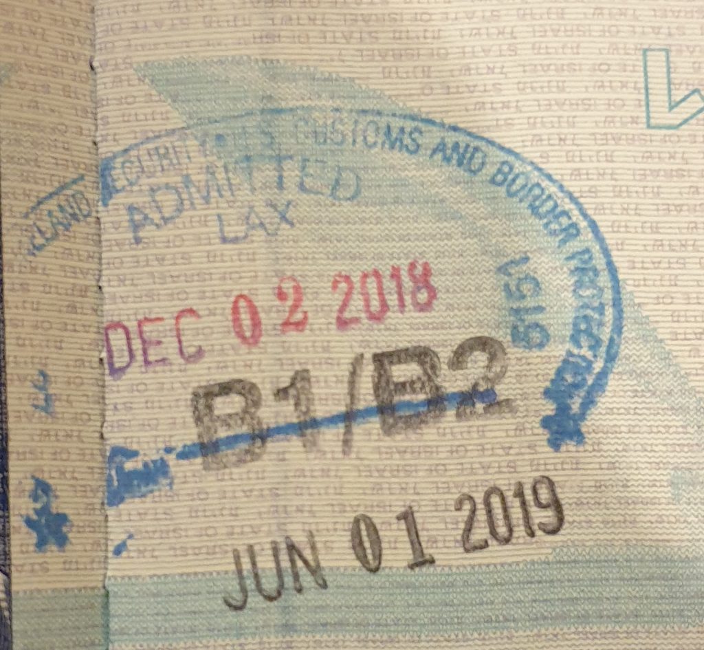 פירוט חלקי חותמת הכניסה לארצות הברית
